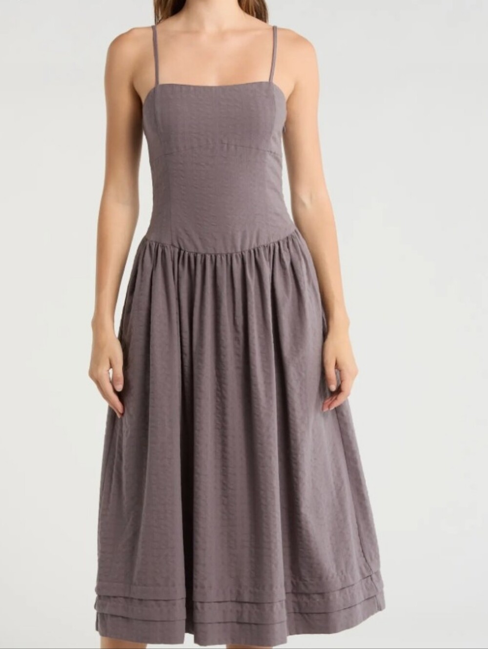 rag & bone Pricilla Cotton Seersucker Sundress Size 6 Dusty Maeve